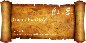 Csont Euniké névjegykártya